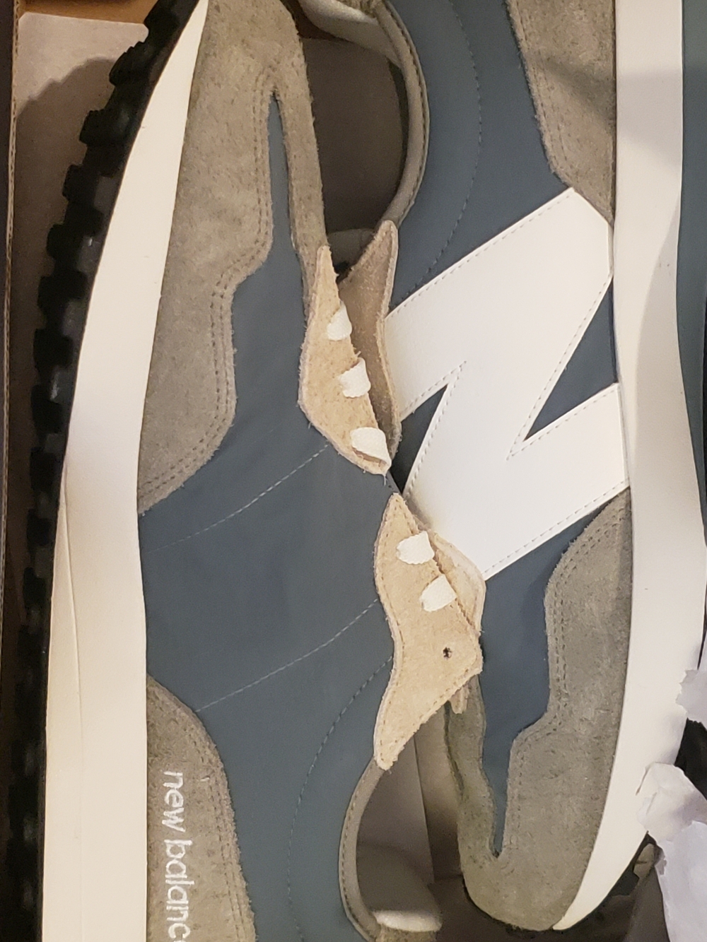 New Balance Blue, Gray & White Retro Runner Sneakers